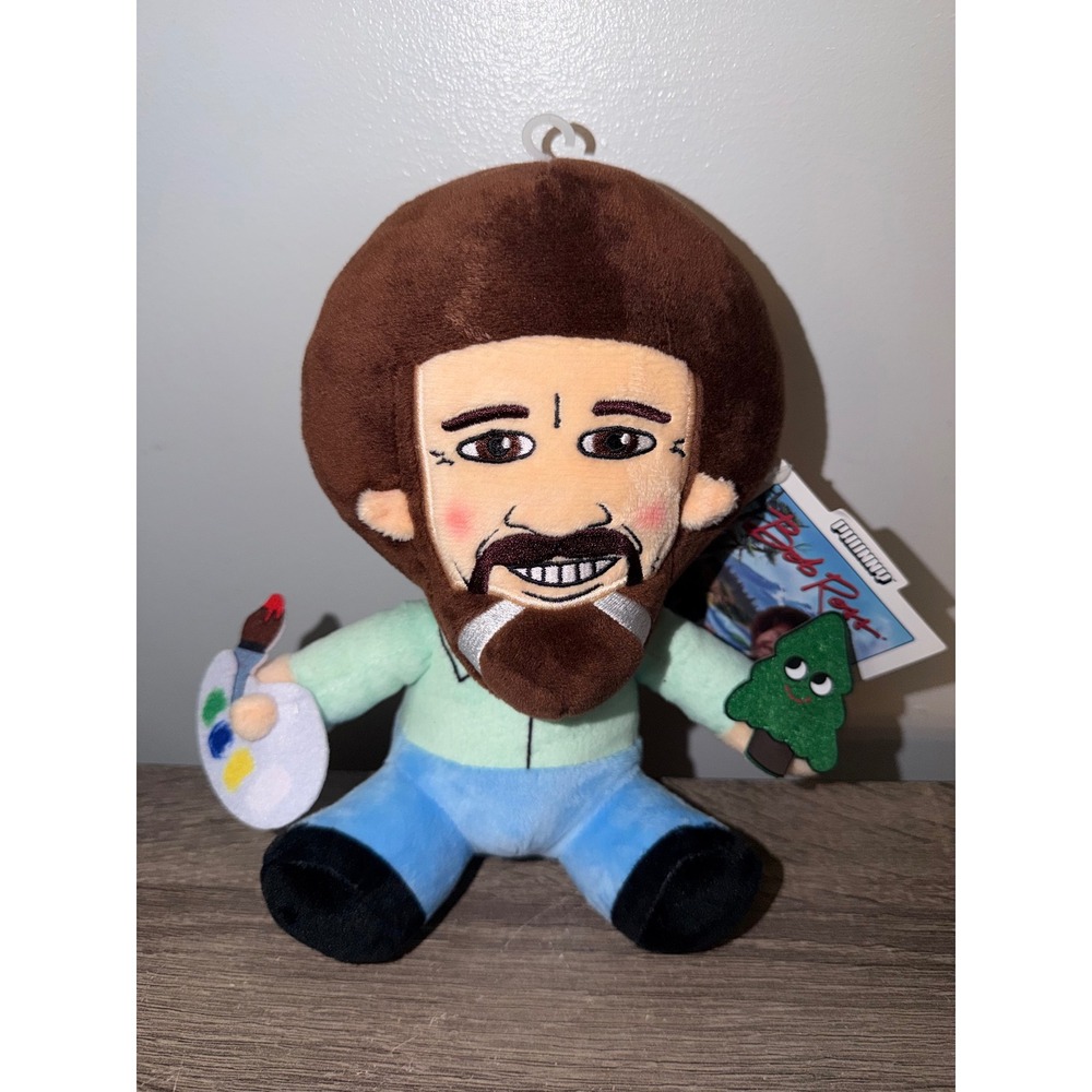 Bob Ross Plush Artist Figure Happy Little Tree NWT 8.5"